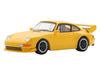 1995 Porsche 911 Carrera RS 3.8 Yellow 1/64 Model Car by Spark