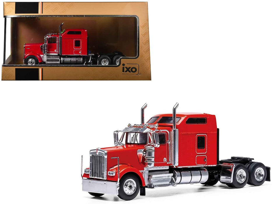 1990 Kenworth W900 Truck Tractor Red 1/64 Diecast Model by IXO Models