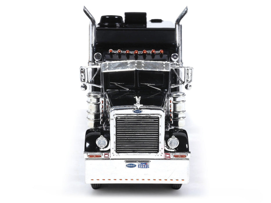 2002 Peterbilt 379 Custom Truck Tractor Black 1/64 Diecast Model by IXO Models