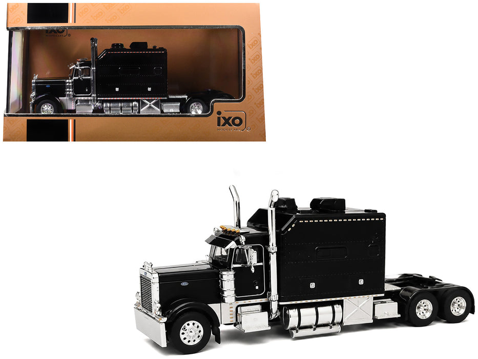 2002 Peterbilt 379 Custom Truck Tractor Black 1/64 Diecast Model by IXO Models