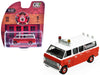 1969 Ford Econoline Ambulance "Los Angeles Fire Department" Red and White "Fire & Rescue" Series #5 1/64 Diecast Model Car by Greenlight