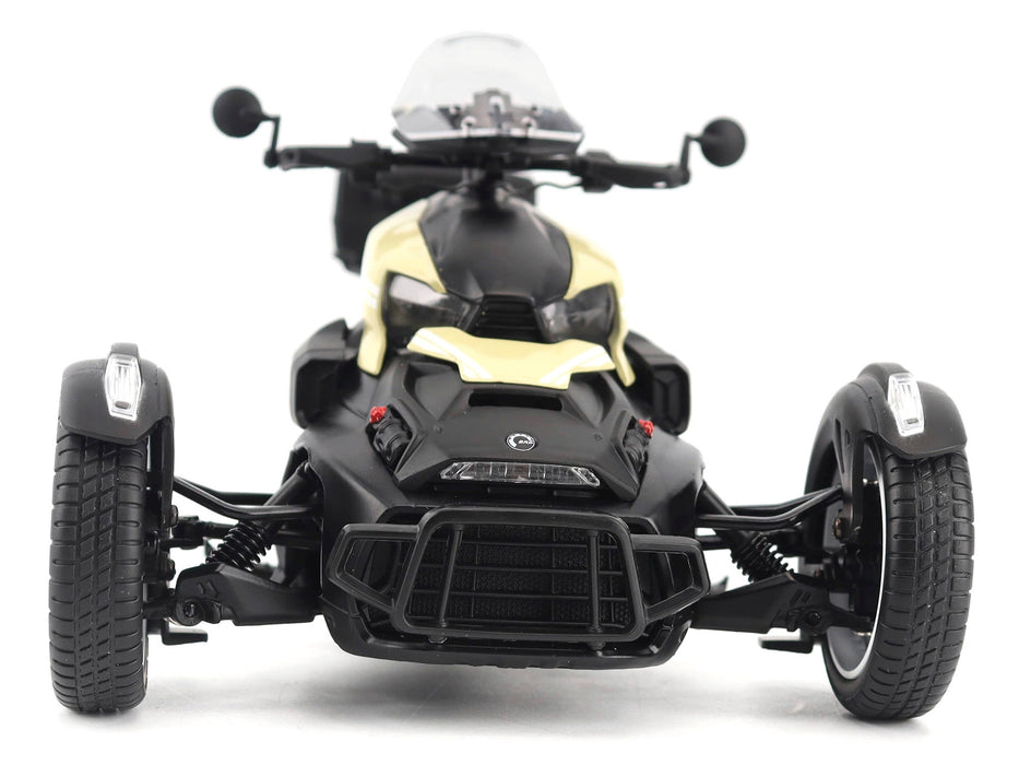 Can-Am Ryker Rally 3-Wheel Motorcycle Sand Storm and Black 1/12 Diecast Model by BRP Models