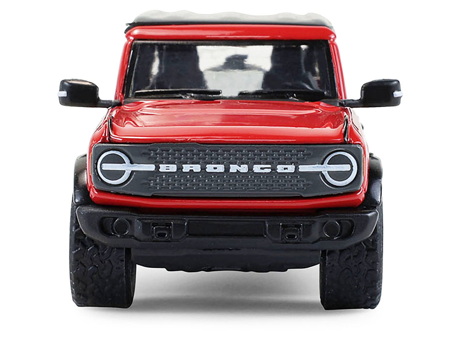 2024 Ford Bronco Badlands 4-Door Hot Pepper Red with Gray Top "Showroom Floor" Series 7 1/64 Diecast Model Car by Greenlight