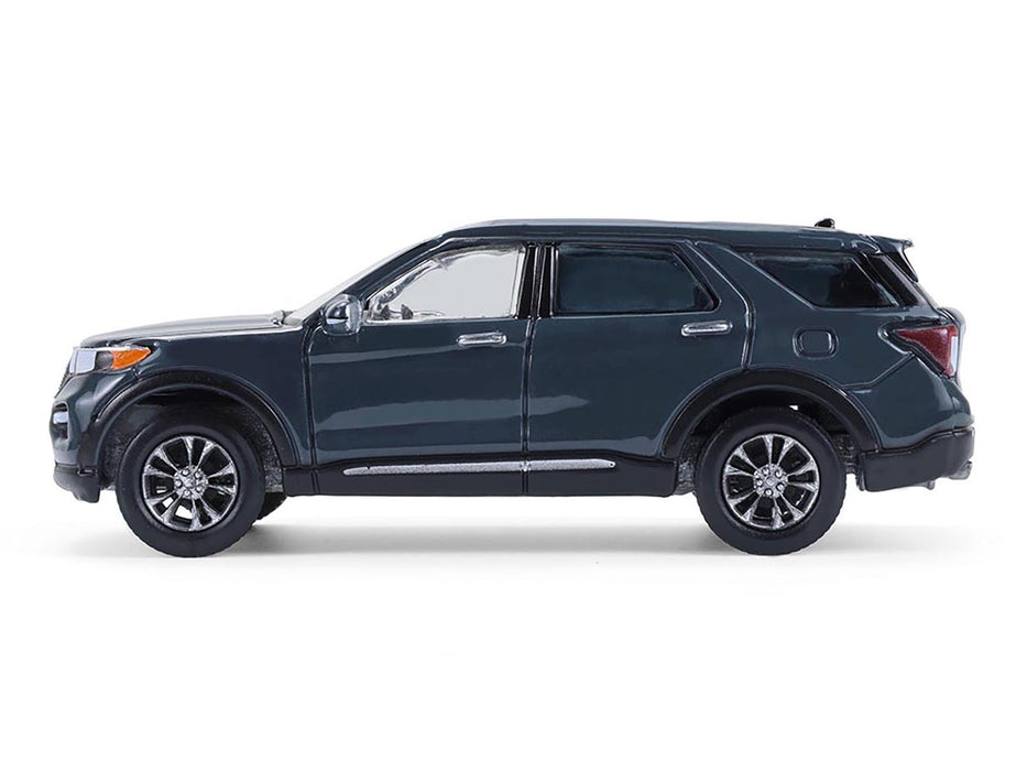 2024 Ford Explorer Stone Blue "Showroom Floor" Series 7 1/64 Diecast Model Car by Greenlight
