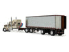 Kenworth W900L with 60" Aerodyne Sleeper and 40' Vintage Trailer "Red's Favorites - Jason Sanders" Beige with Stripes 1/64 Diecast Model by DCP/First Gear