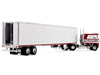 Kenworth K100 COE Flat Top and 53' Utility Trailer with Reefer "Red's Favorites - Jim Skrinar" Red with White Stripes 1/64 Diecast Model by DCP/First Gear