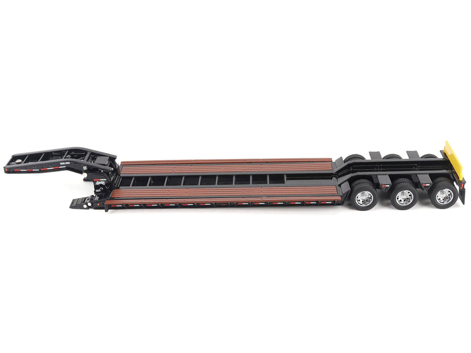 Trail King TK120 Hydraulic Detachable Gooseneck Lowboy Trailer Black (Outrigger Version) "Transport Series" 1/50 Diecast Model by Diecast Masters