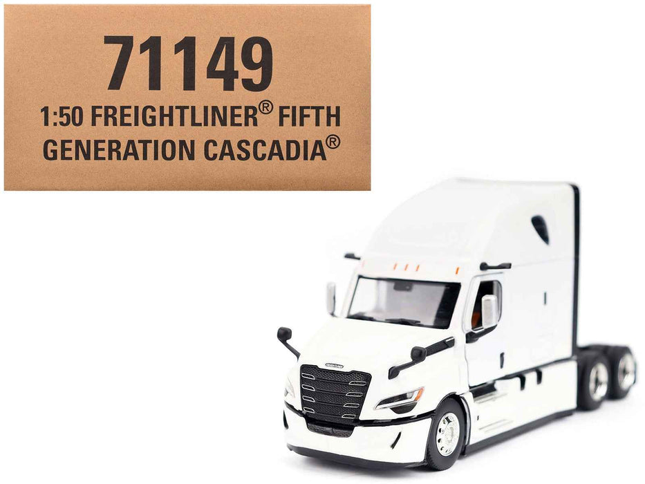 2025 Freightliner Cascadia Gen-5 Sleeper Cab Truck Tractor Winter White "Transport Series" 1/50 Diecast Model by Diecast Masters