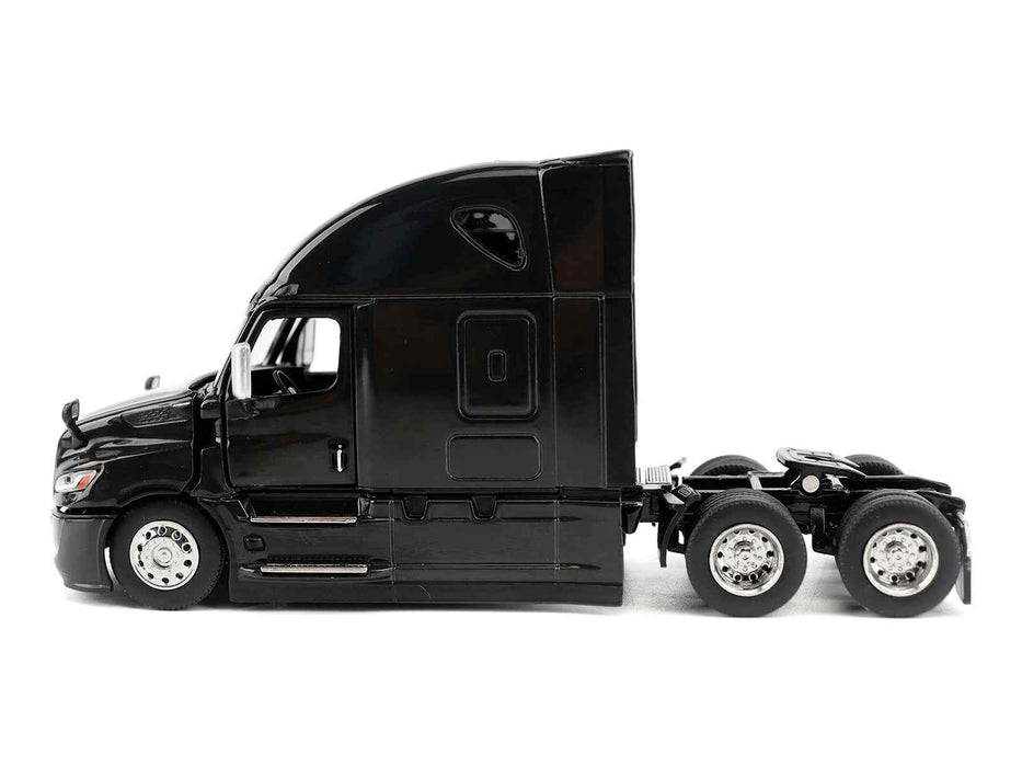 2025 Freightliner Cascadia Gen-5 Sleeper Cab Truck Tractor Night-Shift Black "Transport Series" 1/64 Diecast Model by Diecast Masters