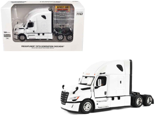2025 Freightliner Cascadia Gen-5 Sleeper Cab Truck Tractor Winter White "Transport Series" 1/64 Diecast Model by Diecast Masters