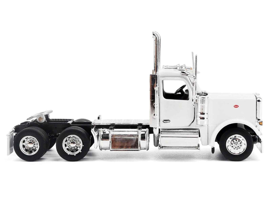Peterbilt 589 Tandem-Axle Legendary Package Truck Tractor with 58" Sleeper White "Transport Series" 1/64 Diecast Model by Diecast Masters