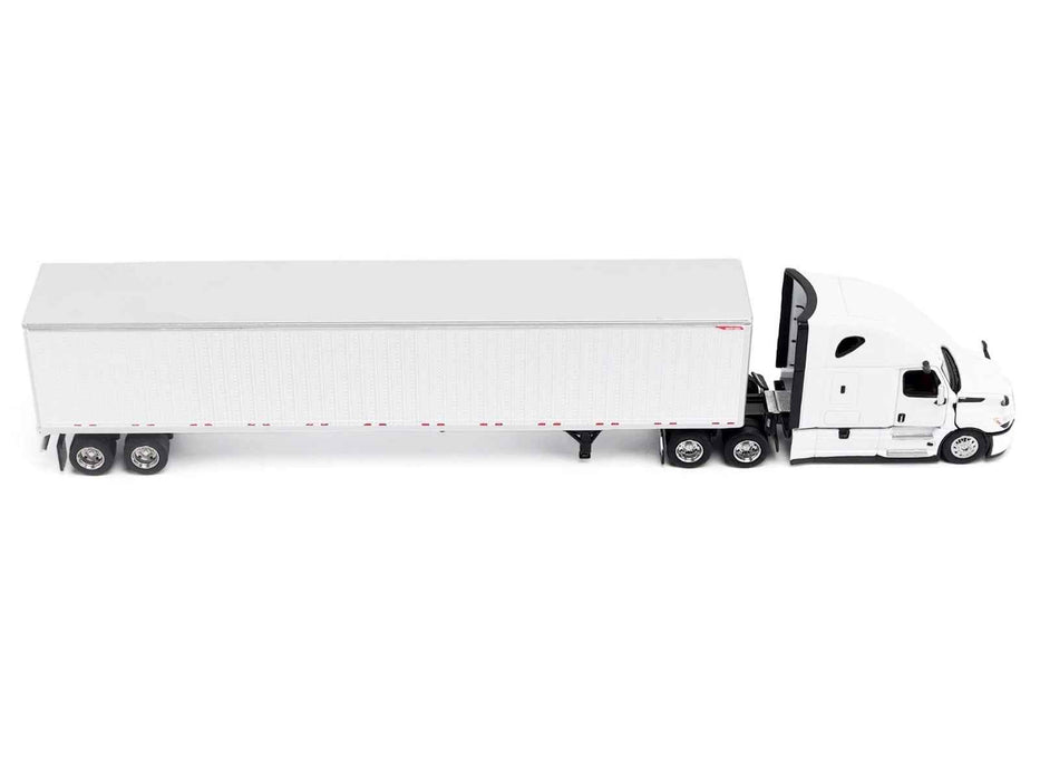2025 Freightliner Cascadia Gen-5 Truck Tractor with Sleeper and Great Dane Champion 53ft Dry Cargo Trailer Winter White "Transport Series" 1/64 Diecast Model by Diecast Masters