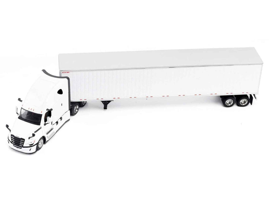2025 Freightliner Cascadia Gen-5 Truck Tractor with Sleeper and Great Dane Champion 53ft Dry Cargo Trailer Winter White "Transport Series" 1/64 Diecast Model by Diecast Masters