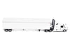2025 Freightliner Cascadia Gen-5 Truck Tractor with Sleeper and Great Dane Champion 53ft Refrigerated Trailer Winter White "Transport Series" 1/64 Diecast Model by Diecast Masters