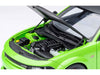 Dodge Charger Scat Pack Widebody Sublime Green with Matt Black Hood and Top 1/18 Model Car by Autoart