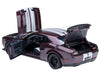 2022 Dodge Challenger SRT Jailbreak Hellraisin Purple with White Stripes 1/18 Model Car by Autoart