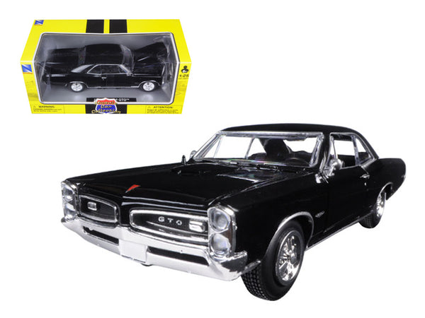 1966 Pontiac GTO Black "Muscle Car Collection" 1/25 Diecast Model Car by New Ray - Miniature Motors