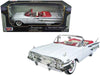 1960 Chevrolet Impala Convertible White with Red Interior 1/18 Diecast Model Car by Motormax
