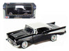 1957 Chevrolet Bel Air Black with White Top 1/24 Diecast Model Car by Motormax