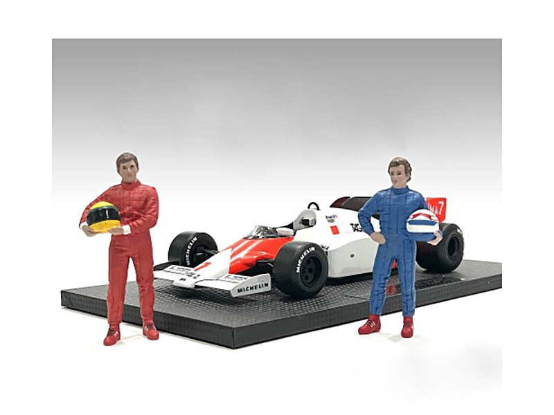 "Racing Legends" 80's Figures A and B Set of 2 for 1/18 Scale Models by American Diorama - Miniature Motors