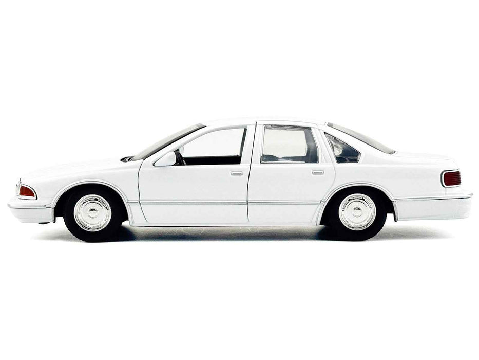 1993 Chevrolet Caprice Police Car Unmarked White "Custom Builder's Kit" Series 1/24 Diecast Model Car by Motormax