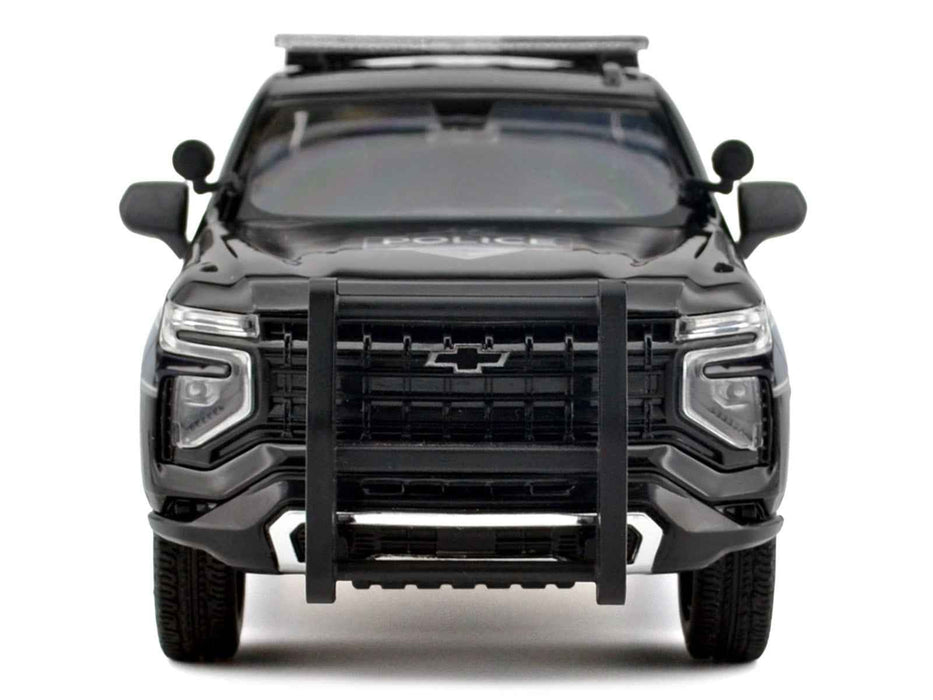 2025 Chevrolet Tahoe PPV "General Motors Police" Black "Custom Builder's Kit - Law Enforcement and Public Service" Series 1/24 Diecast Model Car by Motormax