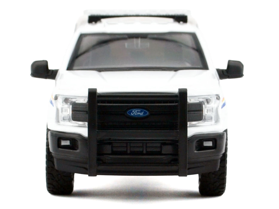 2019 Ford F-150 Lariat Crew Cab Pickup Truck with Camper Box "Royal Canadian Mounted Police" White "Law Enforcement and Public Service" Series 1/27 Diecast Model Car by Motormax