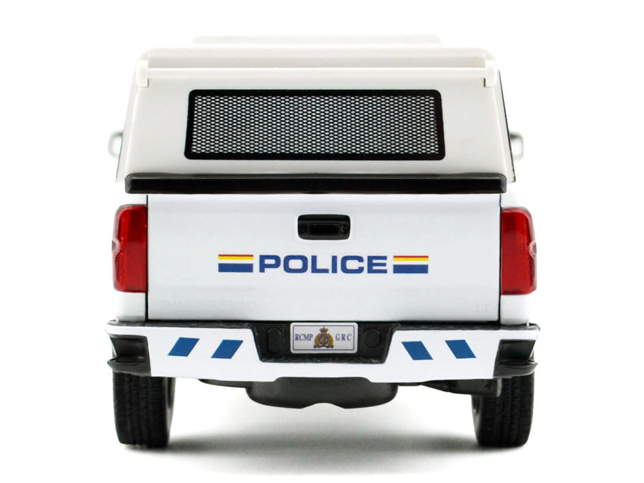 2017 Chevrolet Silverado 1500 LT Z71 Crew Cab Pickup Truck with Camper Box "Royal Canadian Mounted Police" White "Law Enforcement and Public Service" Series 1/24-1/27 Diecast Model Car by Motormax