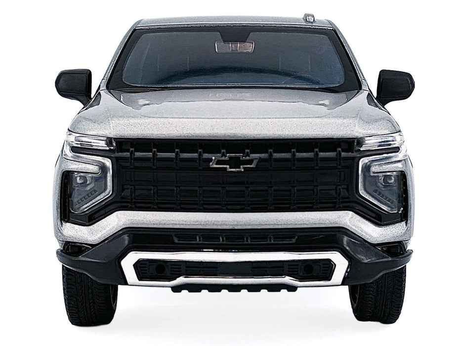 2025 Chevrolet Tahoe PPV Silver Metallic "Custom Builder's Kit - Law Enforcement and Public Service" Series 1/24 Diecast Model Car by Motormax