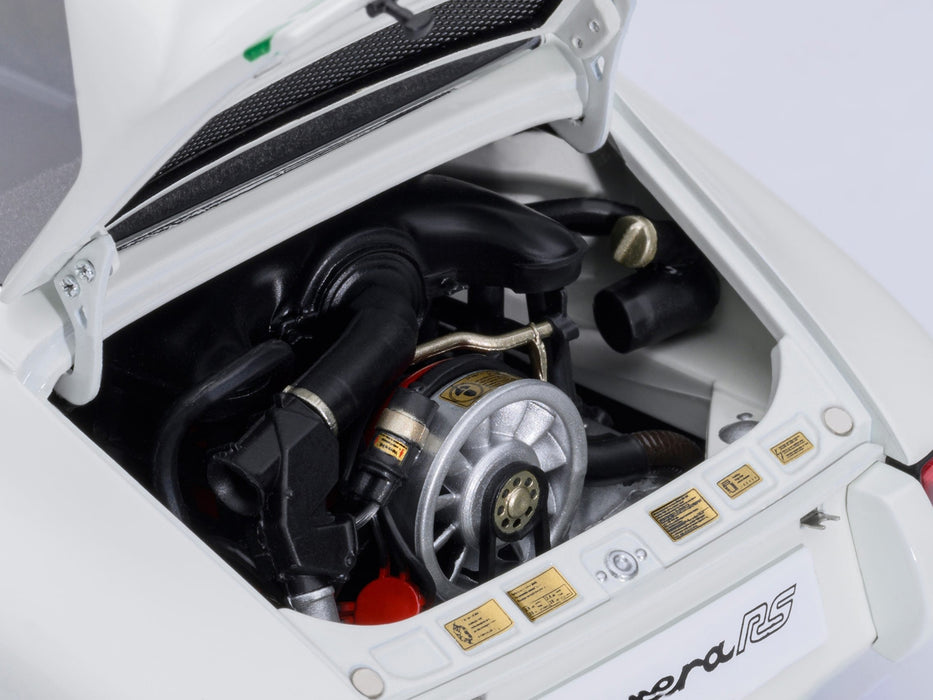 Porsche 911 Carrera 2.7 RS Grand Prix White with Green Stripes and Wheels 1/18 Model Car by Autoart
