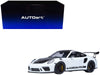 Porsche 911 (991.2) GT3 RS Weissach Package White with Carbon Hood and Top 1/18 Model Car by Autoart