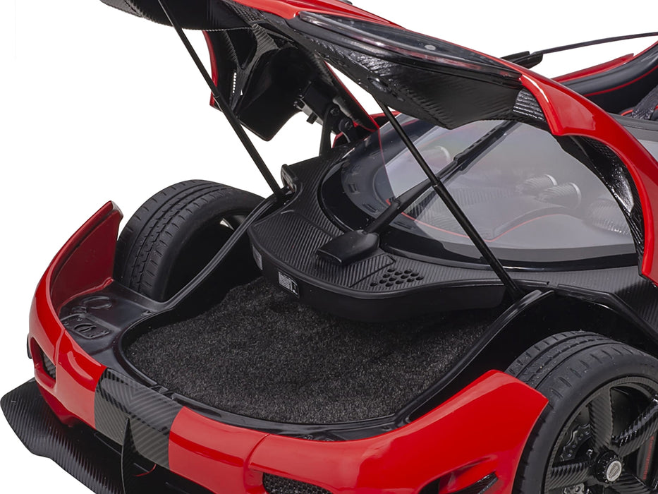 Koenigsegg Agera RS Chili Red with Black Accents 1/18 Model Car by Autoart