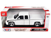 2006 Chevrolet Silverado Custom Pickup Truck White with Black Stripes "Die-Cast Collection" Series 1/25 Diecast Model Car by Motormax