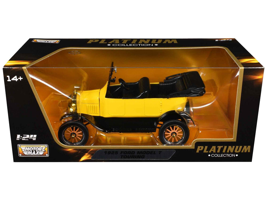 1925 Ford Model T Touring Yellow "Platinum Collection" Series 1/24 Diecast Model Car by Motormax