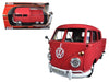 BRAND NEW VOLKSWAGEN TYPE 2 (T1) DOUBLE CAB PICKUP TRUCK WAX RED 1/24 DIECAST MODEL CAR BY MOTORMAX - Miniature Motors