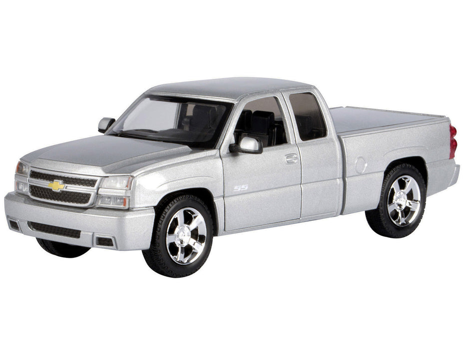 2006 Chevrolet Silverado SS Pickup Truck Silver Metallic "Timeless Legends" Series 1/25 Diecast Model Car by Motormax