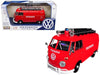 BRAND NEW VOLKSWAGEN TYPE 2 (T1) FIRE VAN "FEUERWEHR" RED 1/24 DIECAST MODEL CAR BY MOTORMAX - Miniature Motors