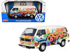 Volkswagen Type 2 (T3) Van White Metallic with Graffiti Graphics 1/24 Diecast Model Car by Motormax - Miniature Motors