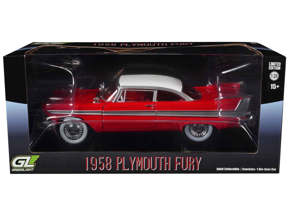 1958 Plymouth Fury Red with White Top and Red Interior "Hollywood Greatest Hits" Series 1/24 Diecast Model Car by Greenlight