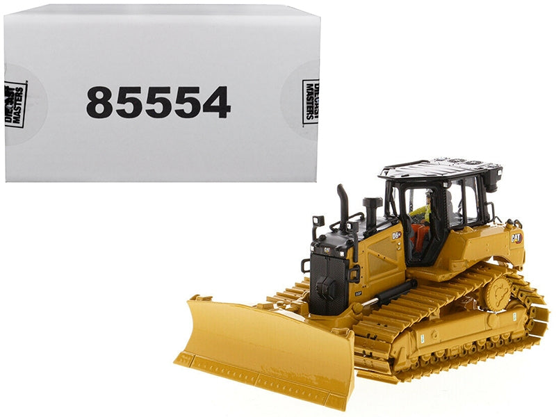 CAT Caterpillar D6 XE LGP Track Type Tractor Dozer with VPAT Blade and Operator "High Line" Series 1/50 Diecast Model by Diecast Masters - Miniature Motors