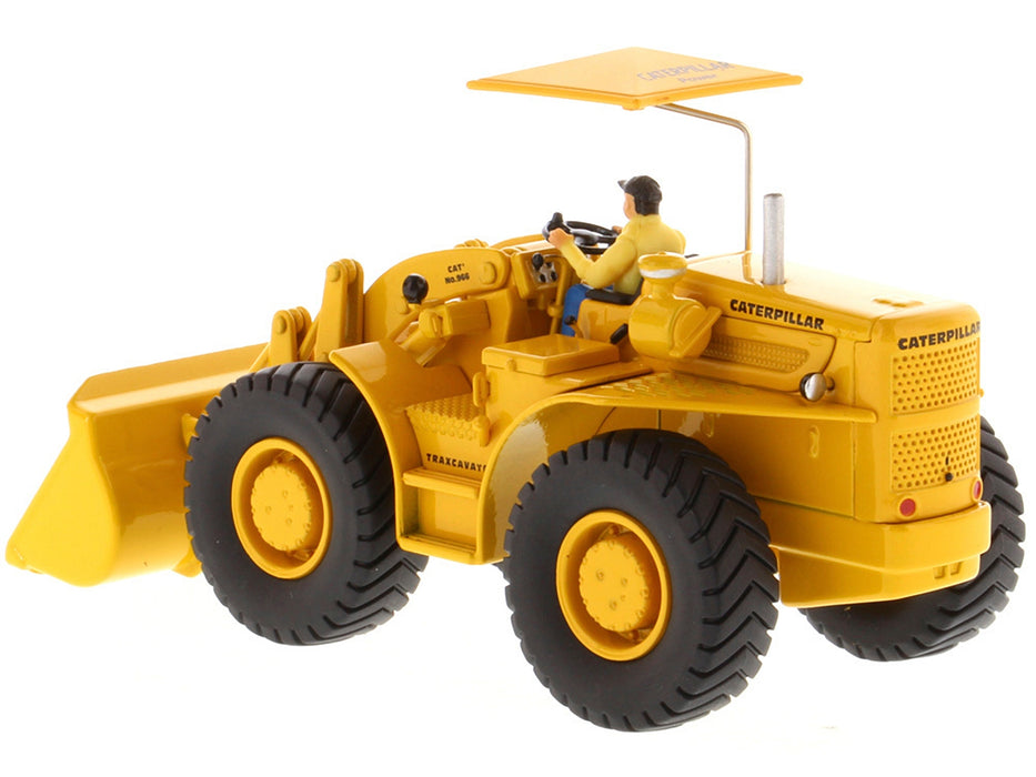CAT Caterpillar 966A Wheel Loader Yellow with Operator "Vintage Series" 1/50 Diecast Model by Diecast Masters - Miniature Motors