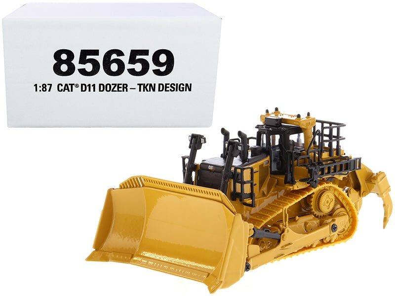 CAT Caterpillar D11 Track-Type Tractor Dozer TKN Design "High Line" Series 1/87 (HO) Scale Diecast Model by Diecast Masters - Miniature Motors