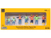 "Construction Workers" 7 Piece Figure Set for 1/50 Scale Models by Diecast Masters