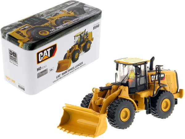 CAT Caterpillar 966M Wheel Loader with Operator "High Line" Series 1/87 (HO) Scale Diecast Model by Diecast Masters - Miniature Motors
