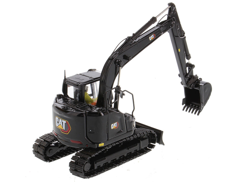 CAT Caterpillar 315 Track Type Hydraulic Excavator Special Black Finish with Operator "High Line" Series 1/50 Diecast Model by Diecast Masters - Miniature Motors