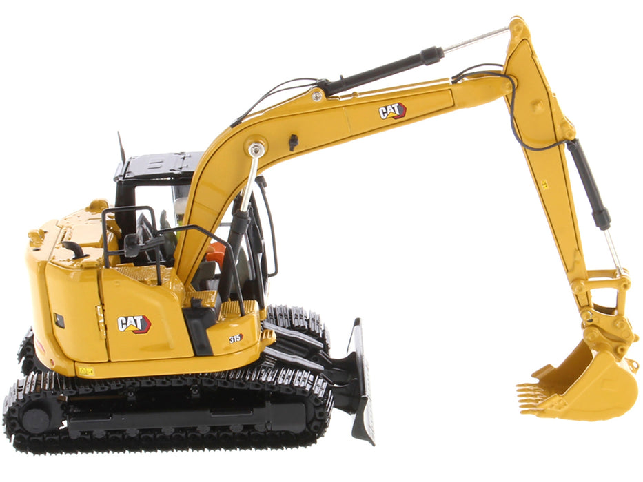 CAT Caterpillar 315 Track Type Hydraulic Excavator Yellow with Operator "High Line" Series 1/50 Diecast Model by Diecast Masters - Miniature Motors