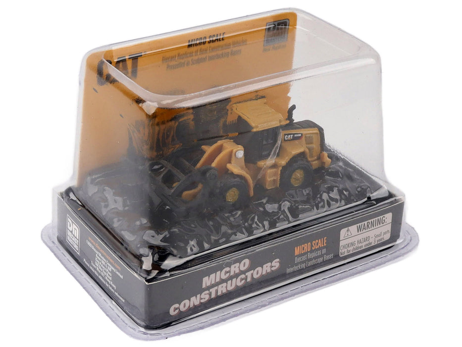 CAT Caterpillar 950M Wheel Loader (Log Fork Version) Yellow "Micro-Constructor" Series Diecast Model by Diecast Masters