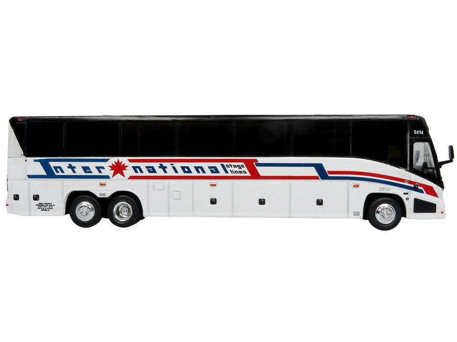 MCI J4500 Coach Bus "International Stage Lines" White "The Bus & Motorcoach Collection" Limited Edition to 504 pieces Worldwide 1/87 (HO) Diecast Model by Iconic Replicas - Miniature Motors