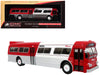 Flxible 53102 New Look Transit Bus "Pittsburgh Area Transit" Red and White "Vintage Bus & Motorcoach Collection" Limited Edition 1/87 (HO) Diecast Model by Iconic Replicas - Miniature Motors