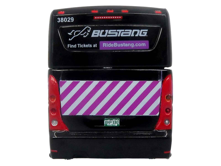 MCI D4520 Commuter Coach Bus "Bustang - Colorado Department of Transportation" Black "The Bus & Motorcoach Collection" Limited Edition to 504 pieces Worldwide 1/87 (HO) Scale Diecast Model by Iconic Replicas